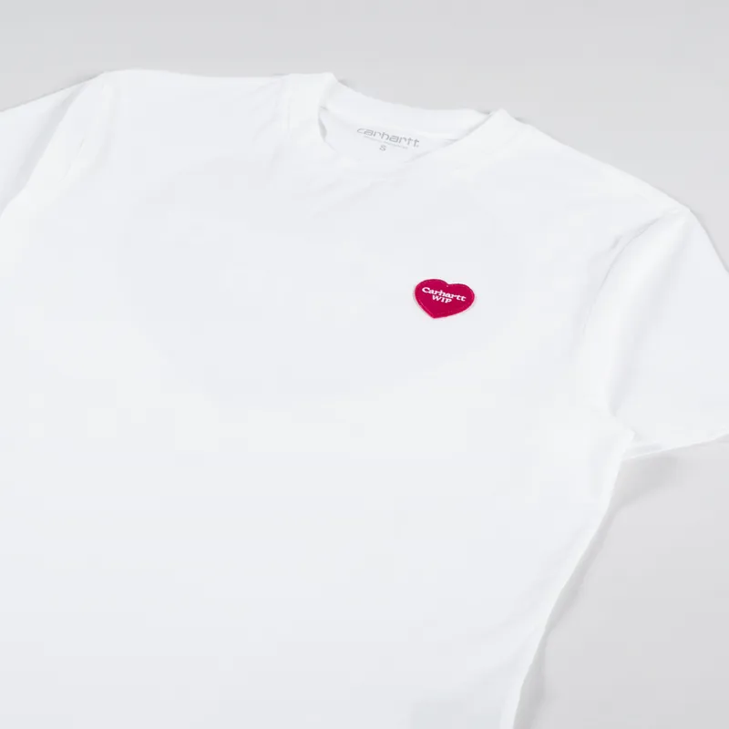 Carhartt WIP Womens Double Heart T Shirt White-5