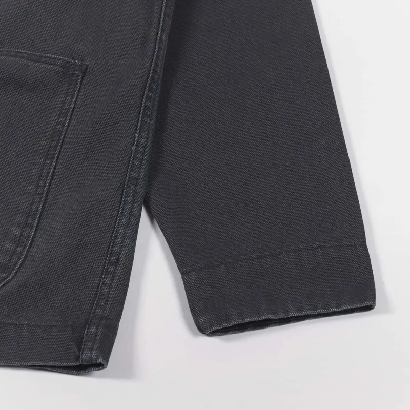 Dickies Womens Duck Canvas Chore Coat Stone Washed Black-10