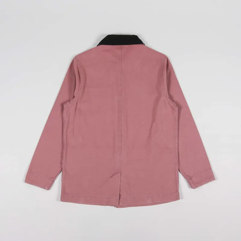 Dickies Womens Duck Canvas Chore Coat Stone Washed Withered Rose-4