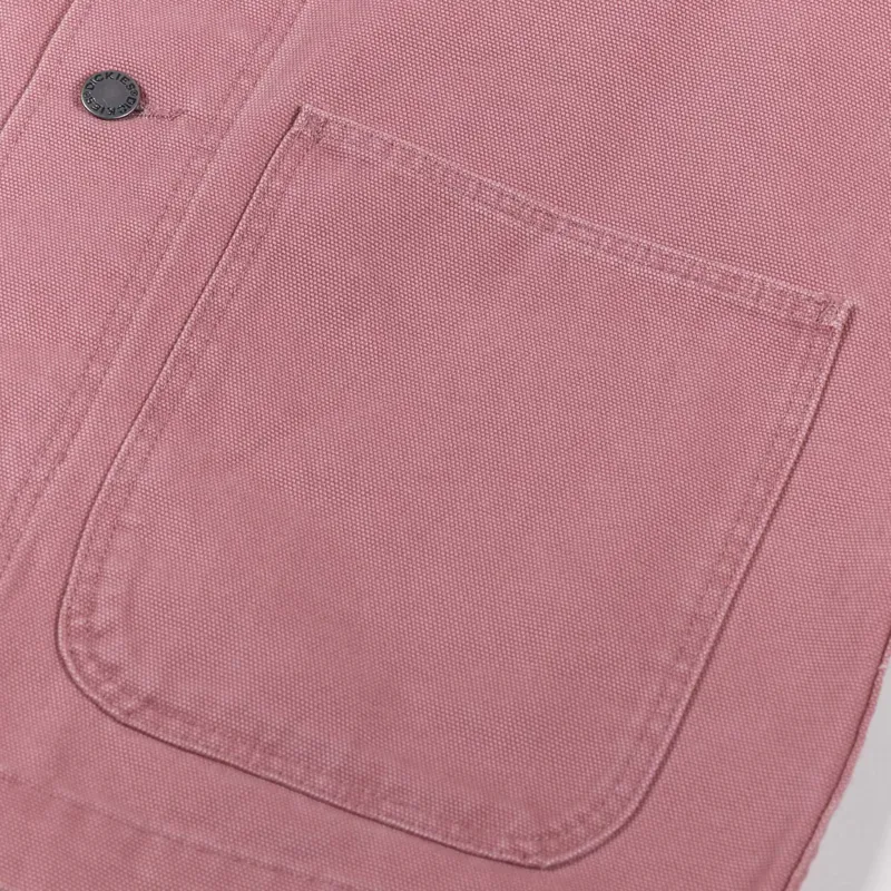 Dickies Womens Duck Canvas Chore Coat Stone Washed Withered Rose-10
