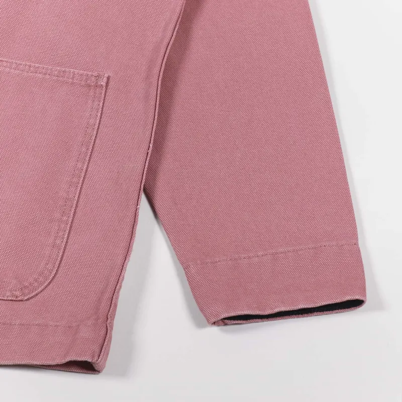 Dickies Womens Duck Canvas Chore Coat Stone Washed Withered Rose-11