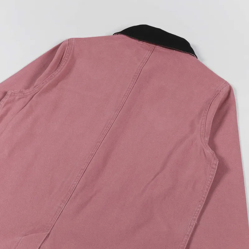 Dickies Womens Duck Canvas Chore Coat Stone Washed Withered Rose-7