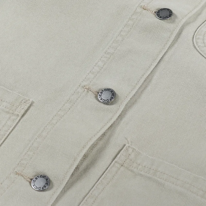 Dickies Womens Duck Canvas Chore Coat Stone Washed Desert Sand-9