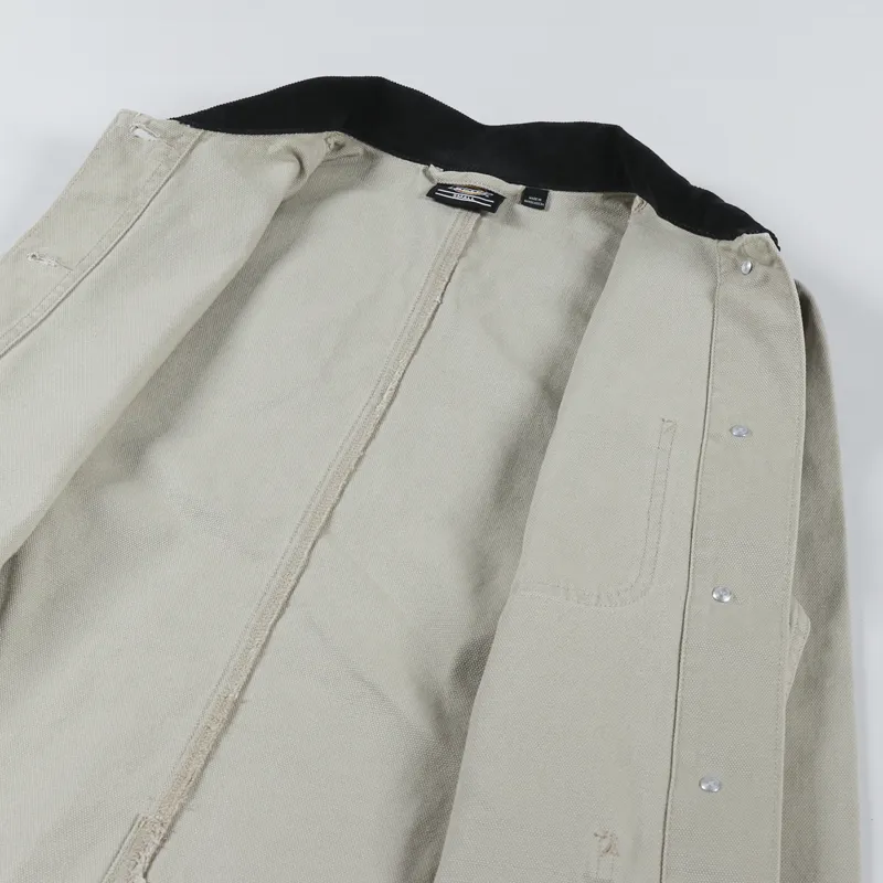 Dickies Womens Duck Canvas Chore Coat Stone Washed Desert Sand-7