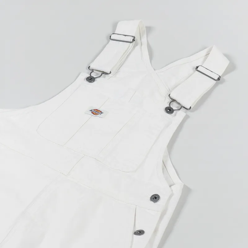 Dickies Womens Duck Canvas Short Bib Stone Washed Cloud-3