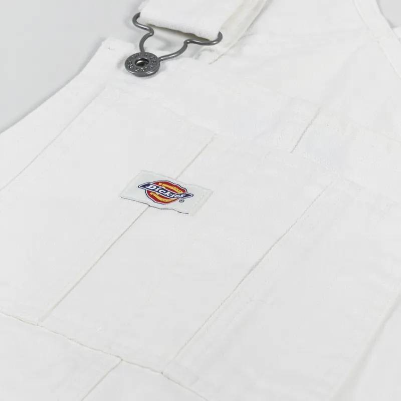 Dickies Womens Duck Canvas Short Bib Stone Washed Cloud-4