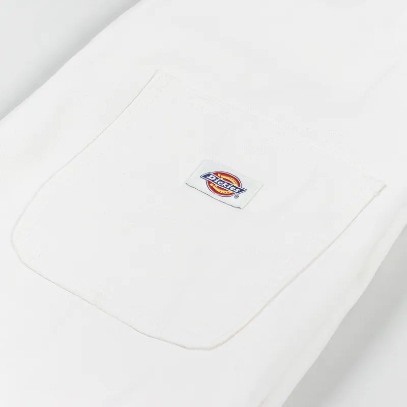 Dickies Womens Duck Canvas Short Bib Stone Washed Cloud-6