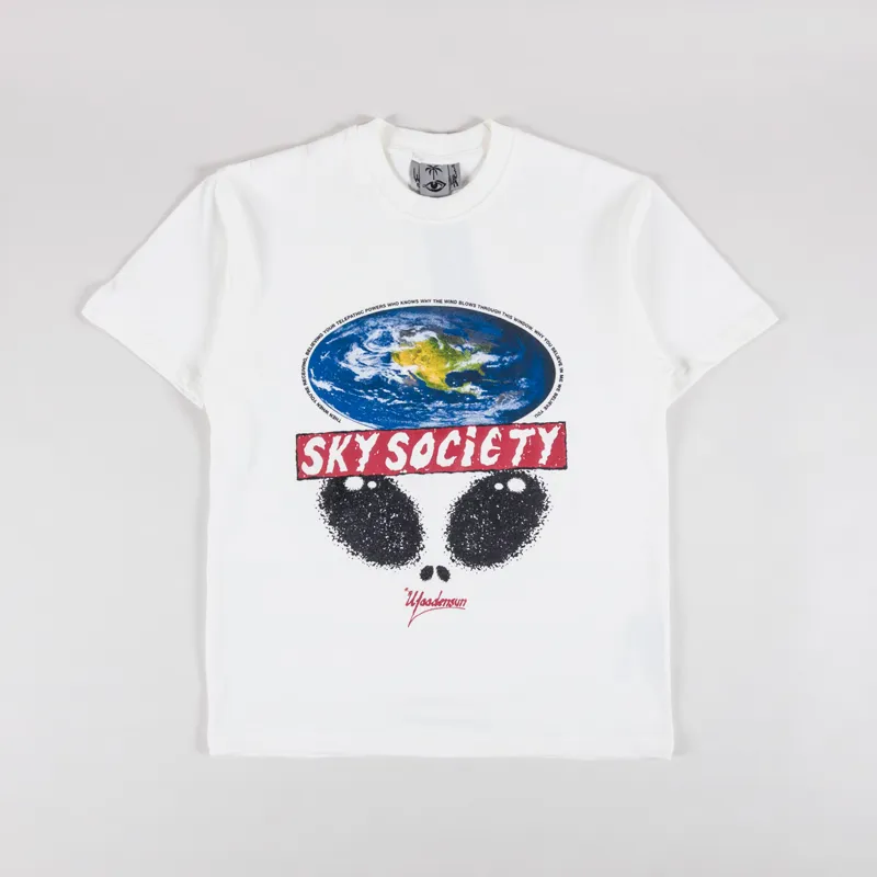 Woodensun Sky Society T Shirt White
