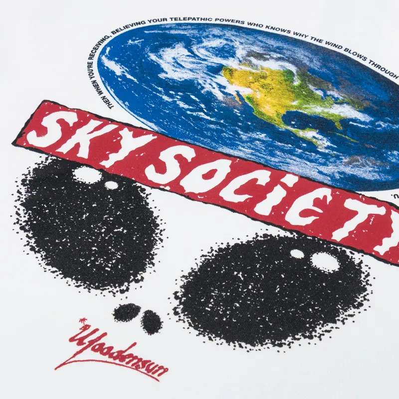 Woodensun Sky Society T Shirt White-2