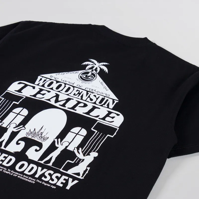 Woodensun Temples T Shirt Black-2