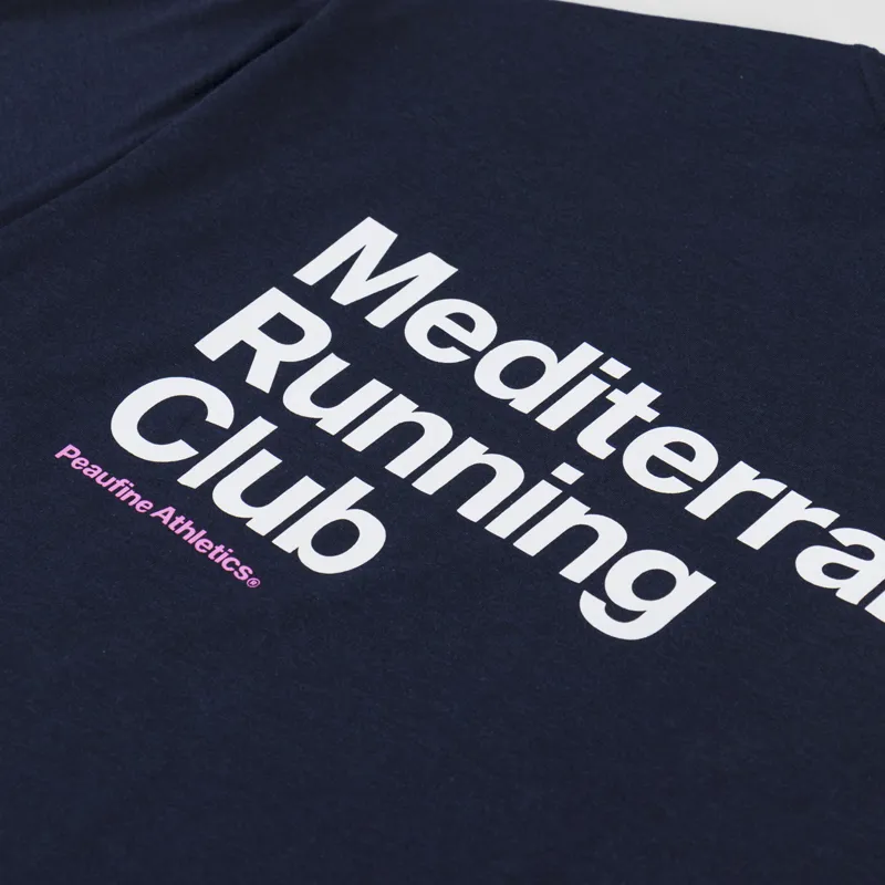 Peaufine Wood T Shirt Mediterranean Running Club Navy-4