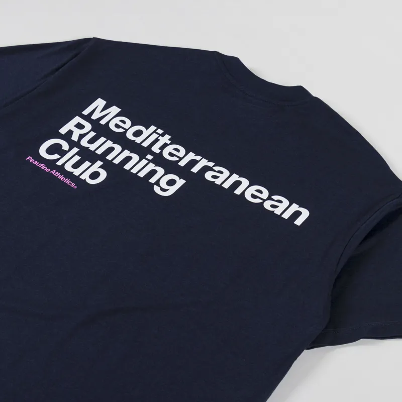 Peaufine Wood T Shirt Mediterranean Running Club Navy-2