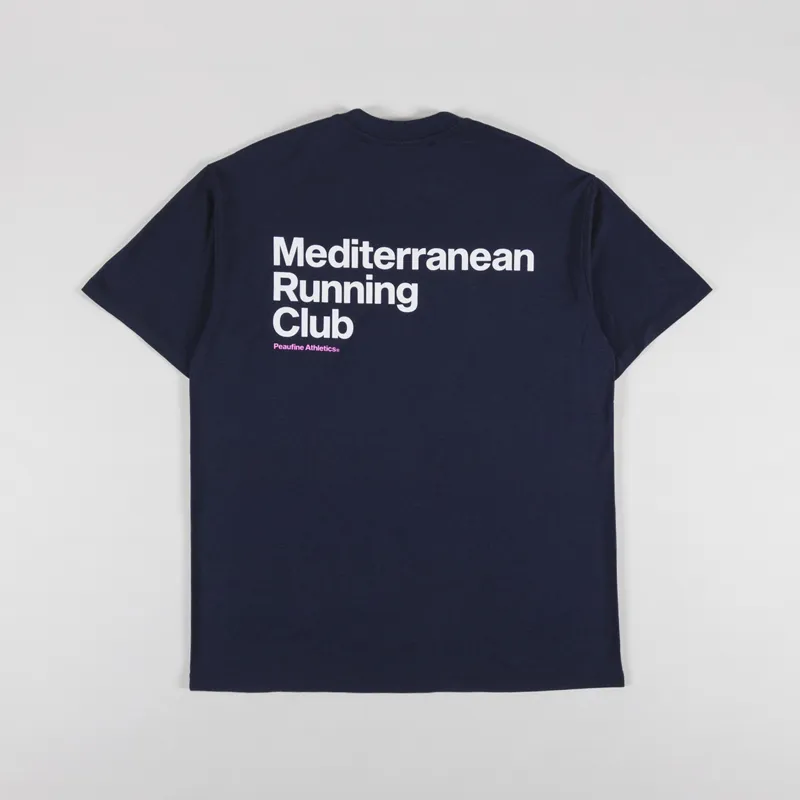 Peaufine Wood T Shirt Mediterranean Running Club Navy