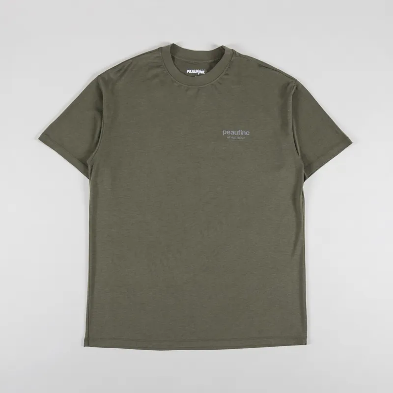 Peaufine Wood T Shirt Night Run Reflective Khaki-1