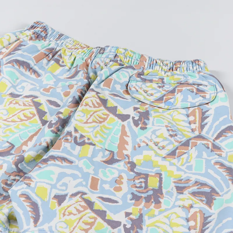 Patagonia Womens Funhoggers Shorts Thriving Planet Lago Blue-5