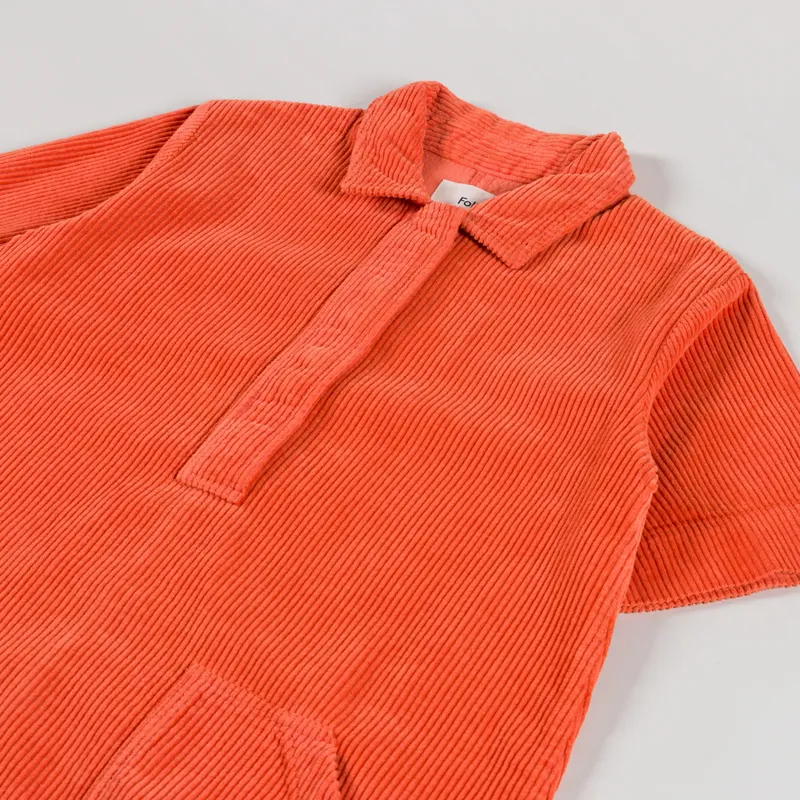 Folk Womens A Line Zip Dress Vermillion Cord-2