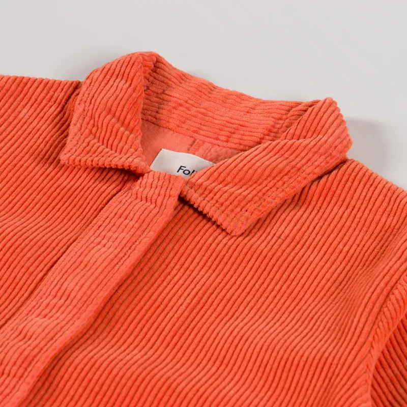 Folk Womens A Line Zip Dress Vermillion Cord-4