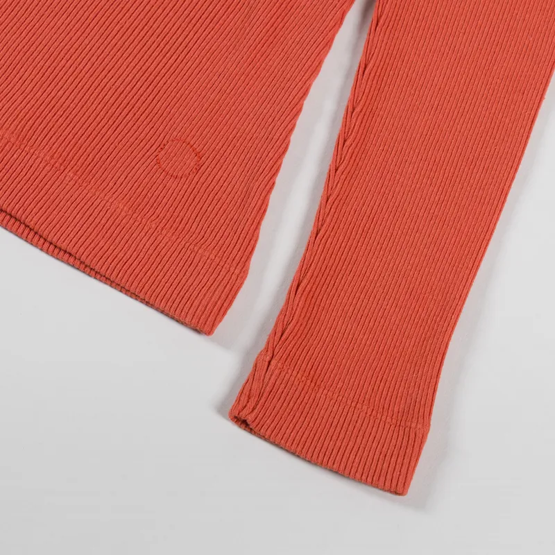 Folk Womens Long Sleeve Fitted T Shirt Vermillion-9