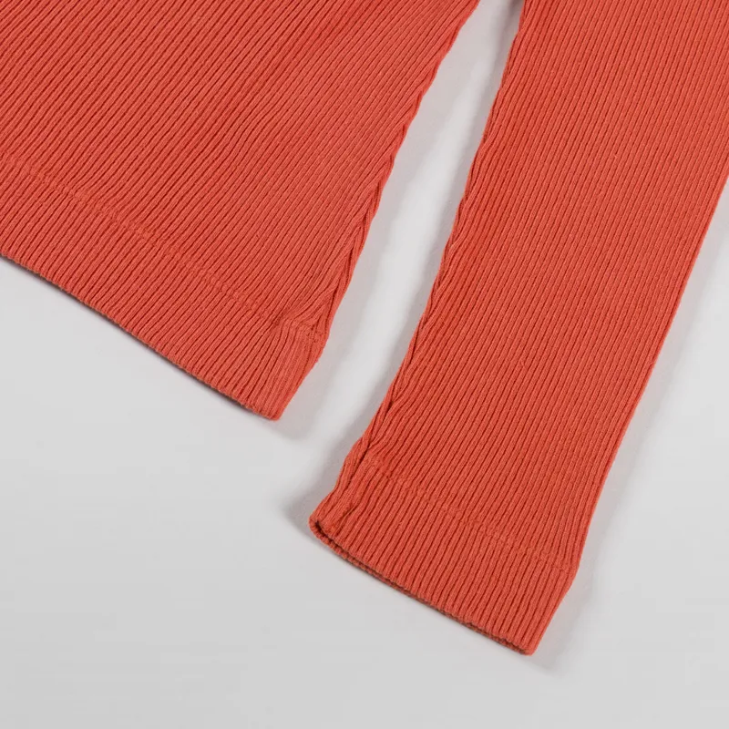 Folk Womens Long Sleeve Fitted T Shirt Vermillion-8