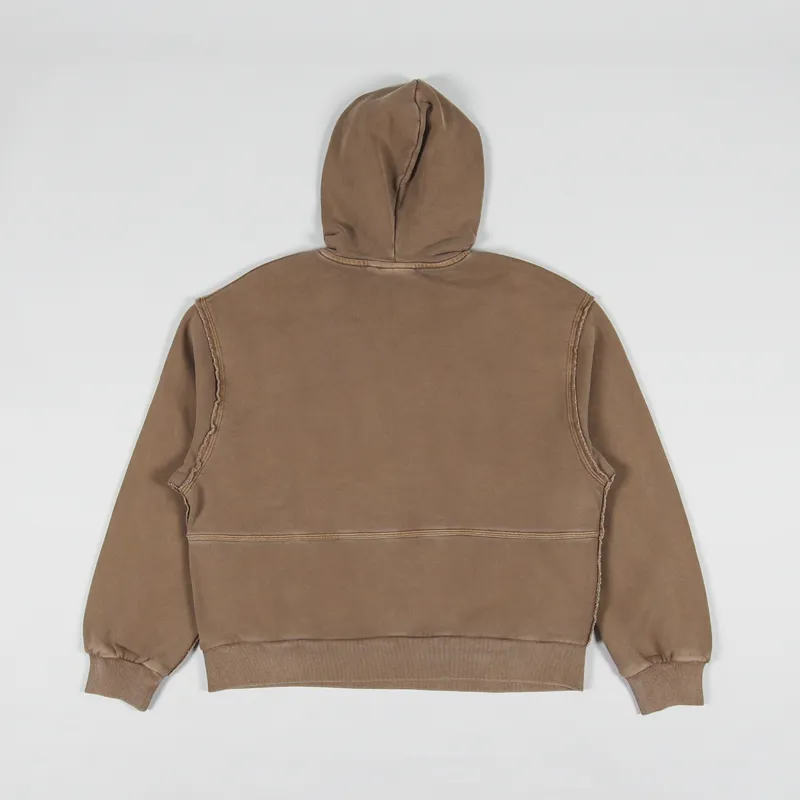 Carhartt WIP Womens Hooded Tacoma Sweat Tamarind Garment Dyed-4