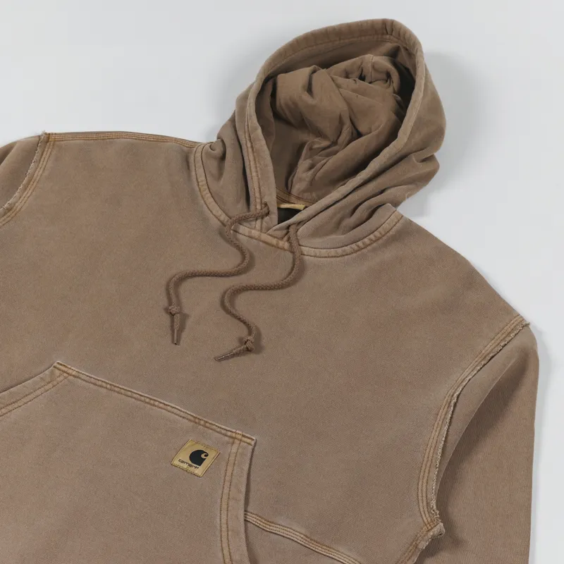 Carhartt WIP Womens Hooded Tacoma Sweat Tamarind Garment Dyed-5
