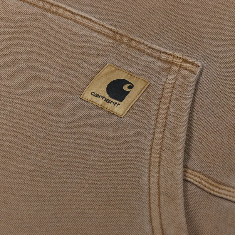 Carhartt WIP Womens Hooded Tacoma Sweat Tamarind Garment Dyed-9