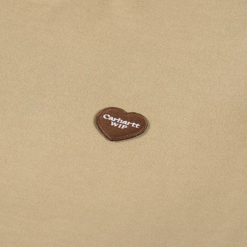 Carhartt WIP Womens Heart Patch Sweat Dusty H Brown-6