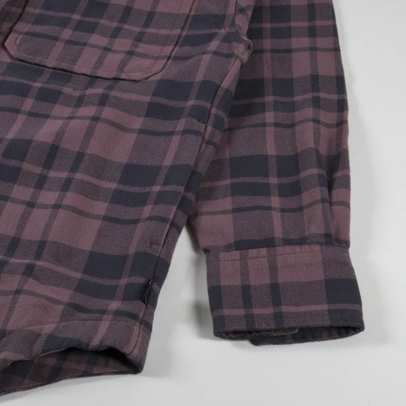 Patagonia Womens Heavyweight Fjord Flannel Overshirt Ice Caps Dusky Brown-10