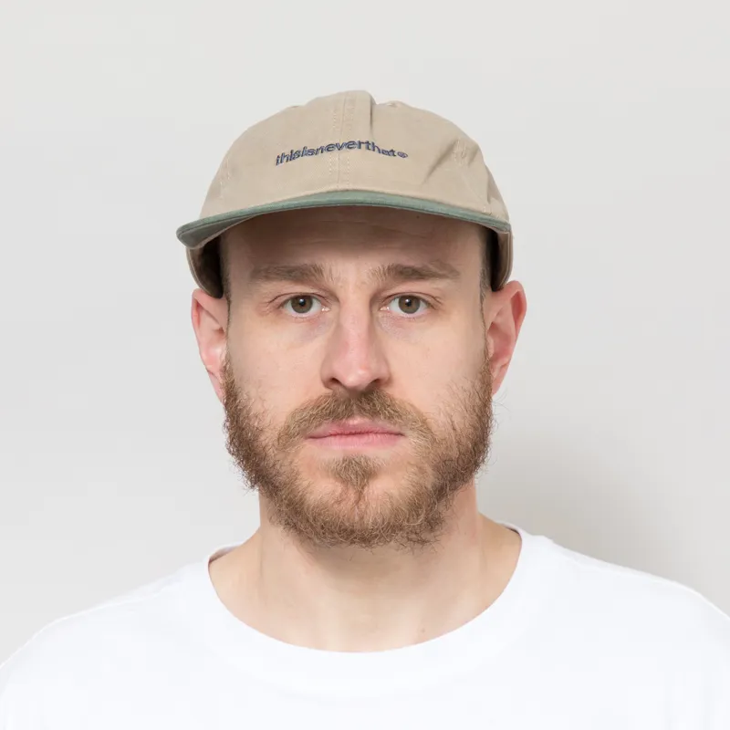 thisisneverthat Washed T Logo Cap Beige Moss-1