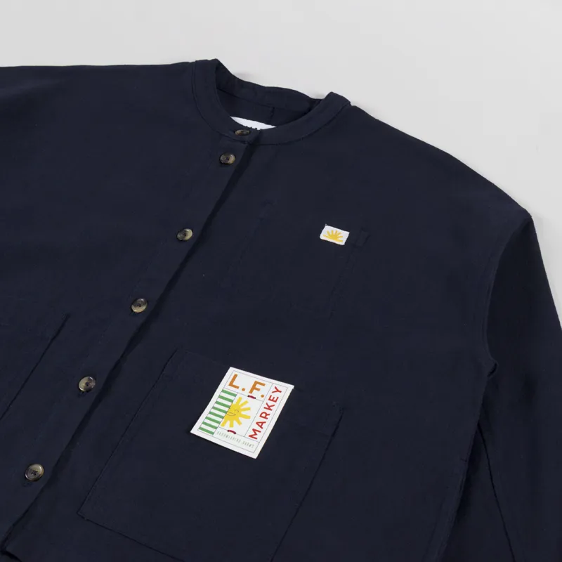 L.F. Markey Womens Wide Chore Coat Navy-2