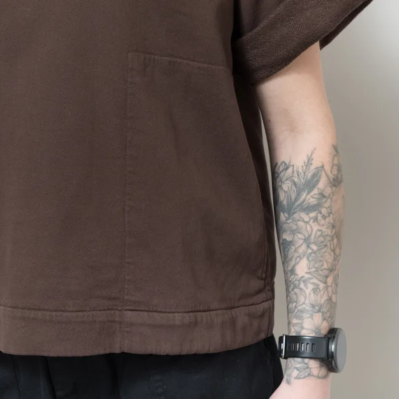 Girls of Dust Womens Physical Twill Jersey T Shirt Coffee Brown-4