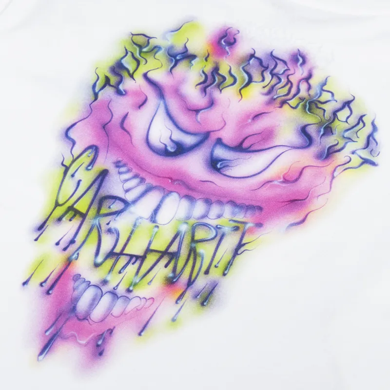 Carhartt WIP Womens Long Sleeve Babybrush Grin T Shirt White-4