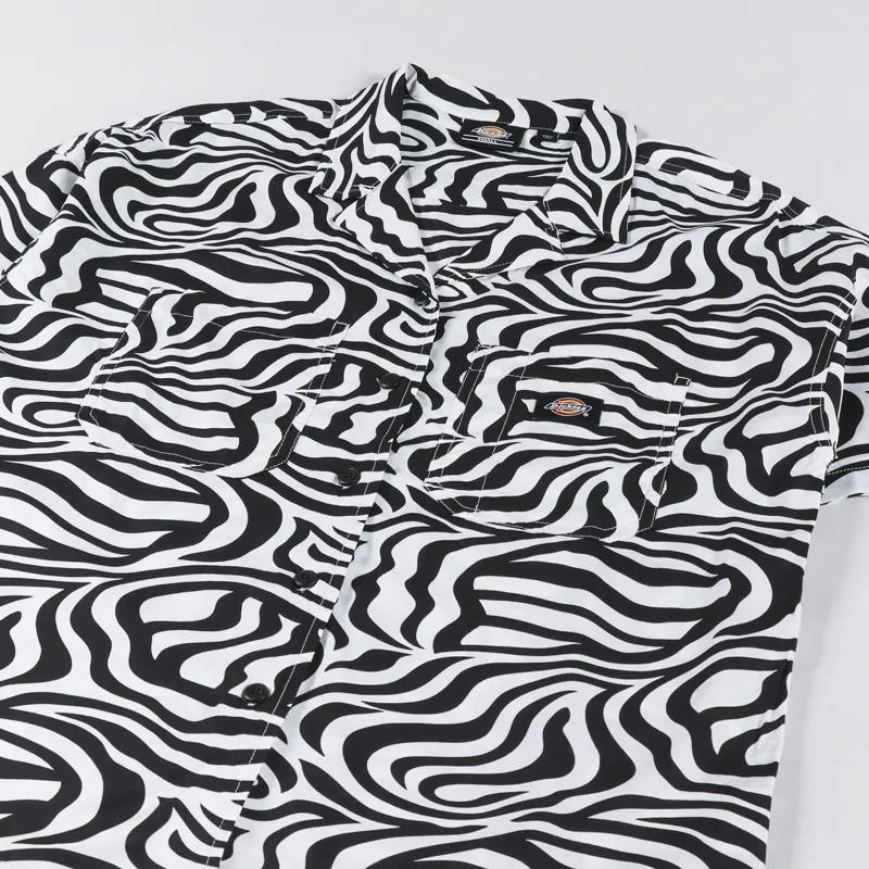 Dickies Womens Leesburg Short Sleeve Shirt Cloud Zebra-5