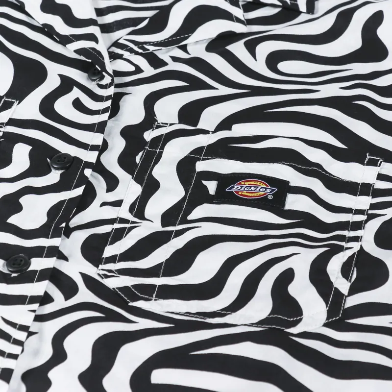 Dickies Womens Leesburg Short Sleeve Shirt Cloud Zebra-4