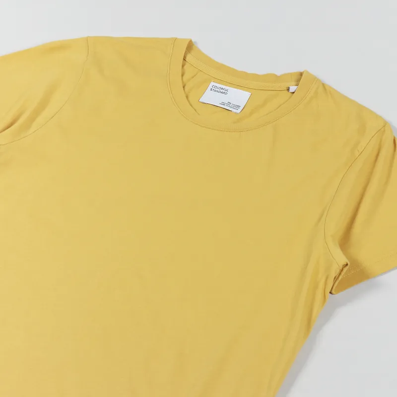 Colorful Standard Womens Light Organic T Shirt Burned Yellow-3