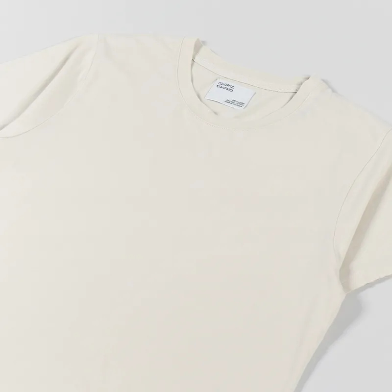 Colorful Standard Womens Light Organic T Shirt Ivory White-3