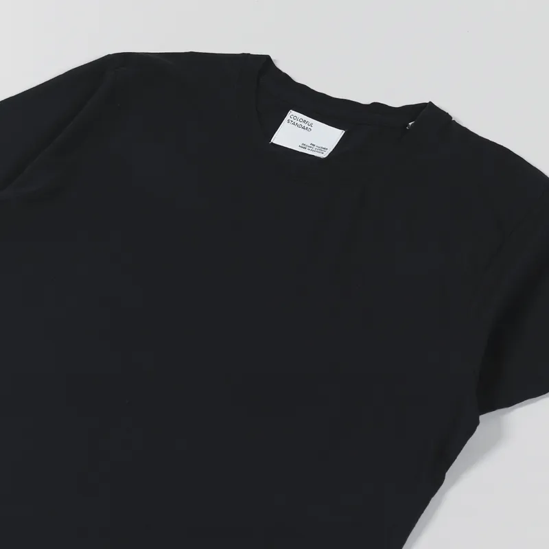 Colorful Standard Womens Light Organic T Shirt Deep Black-3
