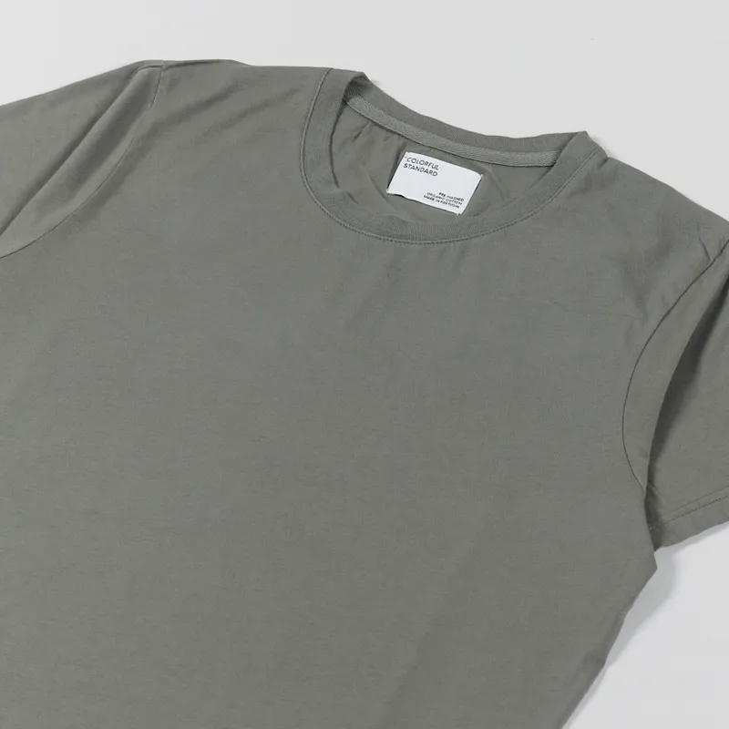 Colorful Standard Womens Light Organic T Shirt Dusty Olive-3