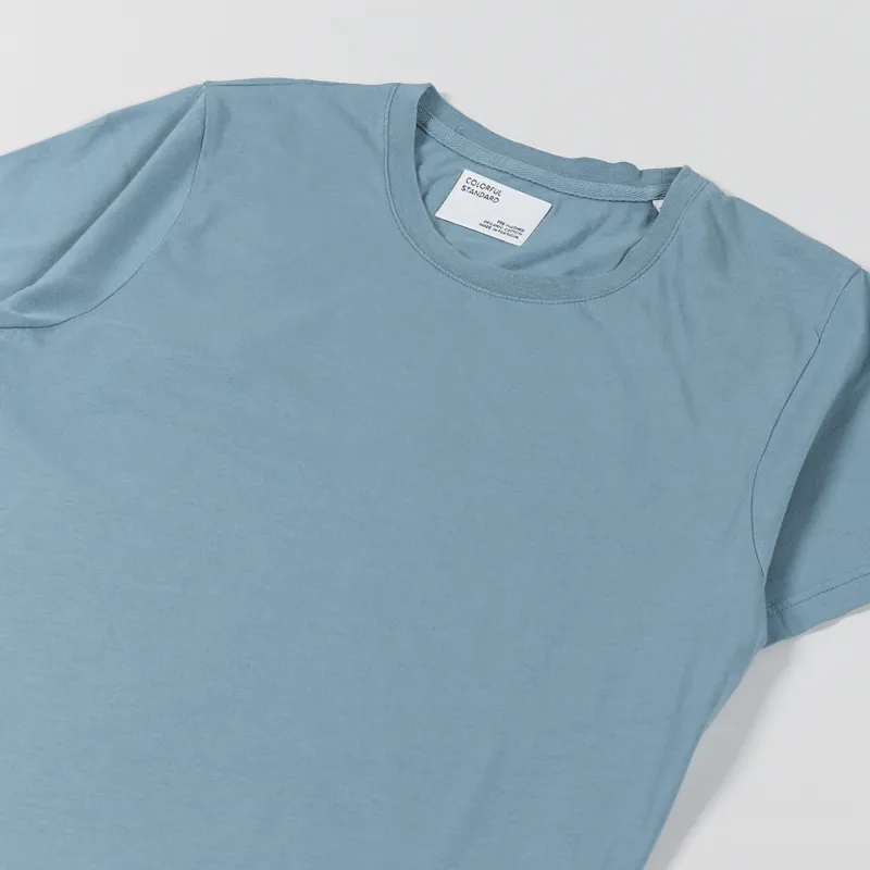 Colorful Standard Womens Light Organic T Shirt Stone Blue-3