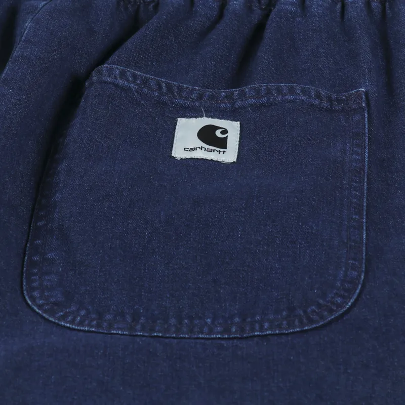 Carhartt WIP Womens Lovilia Short Blue Stone Washed-6