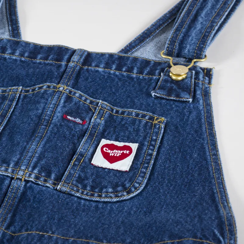 Carhartt WIP Womens Nash Overall Straight Blue Stone Washed-6