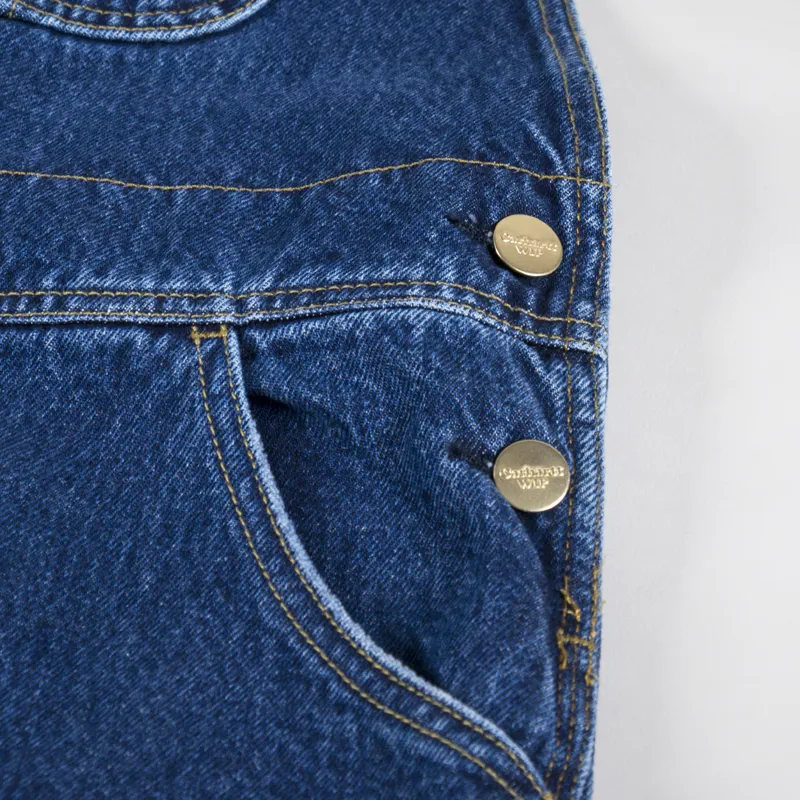 Carhartt WIP Womens Nash Overall Straight Blue Stone Washed-5