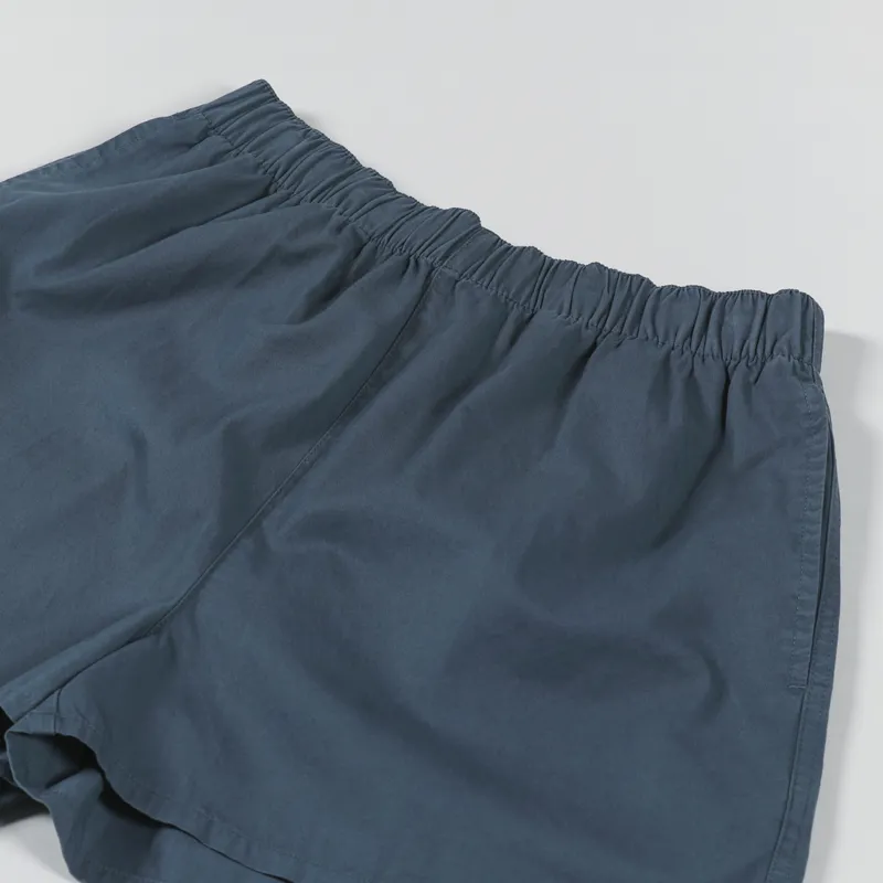 Colorful Standard Womens Organic Twill Shorts Petrol Blue-5