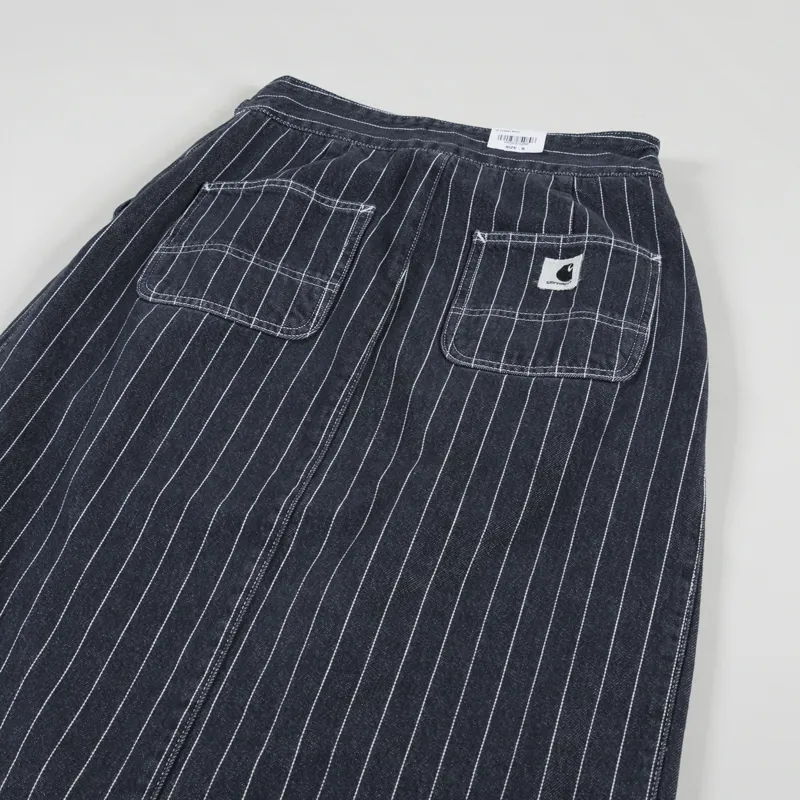 Carhartt WIP Womens Orlean Skirt Stripe Black White-6