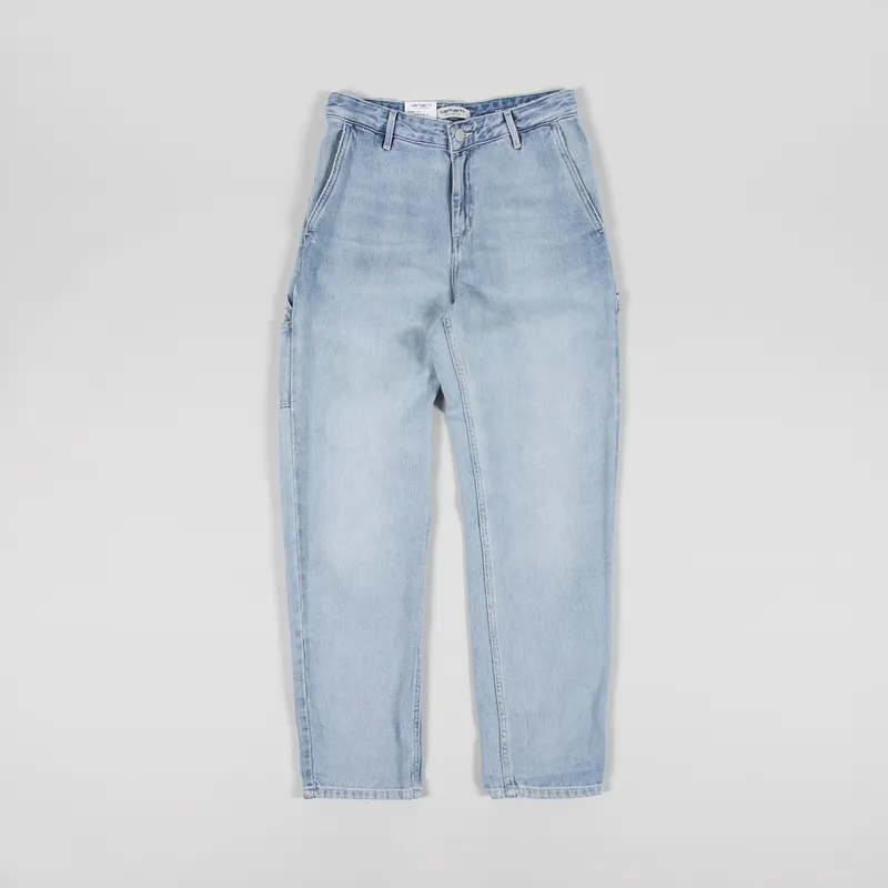 Carhartt WIP Womens Pierce Pant Blue Light Stone Washed-3
