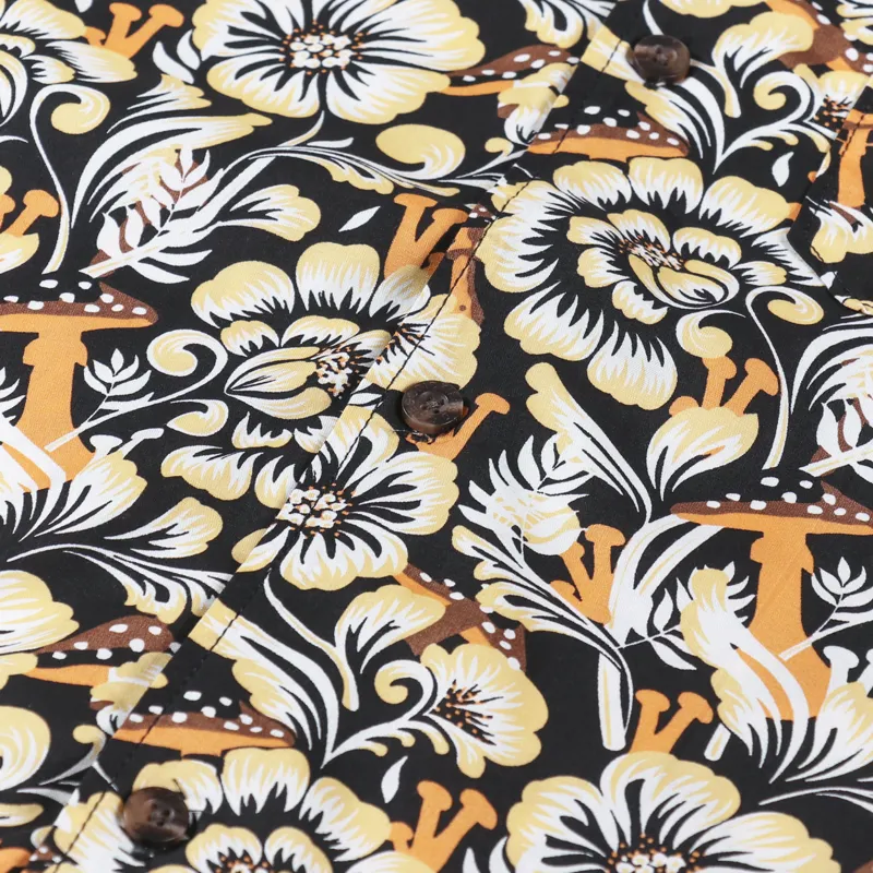 Dickies Womens Roseburg Short Sleeve Shirt Black Floral-5