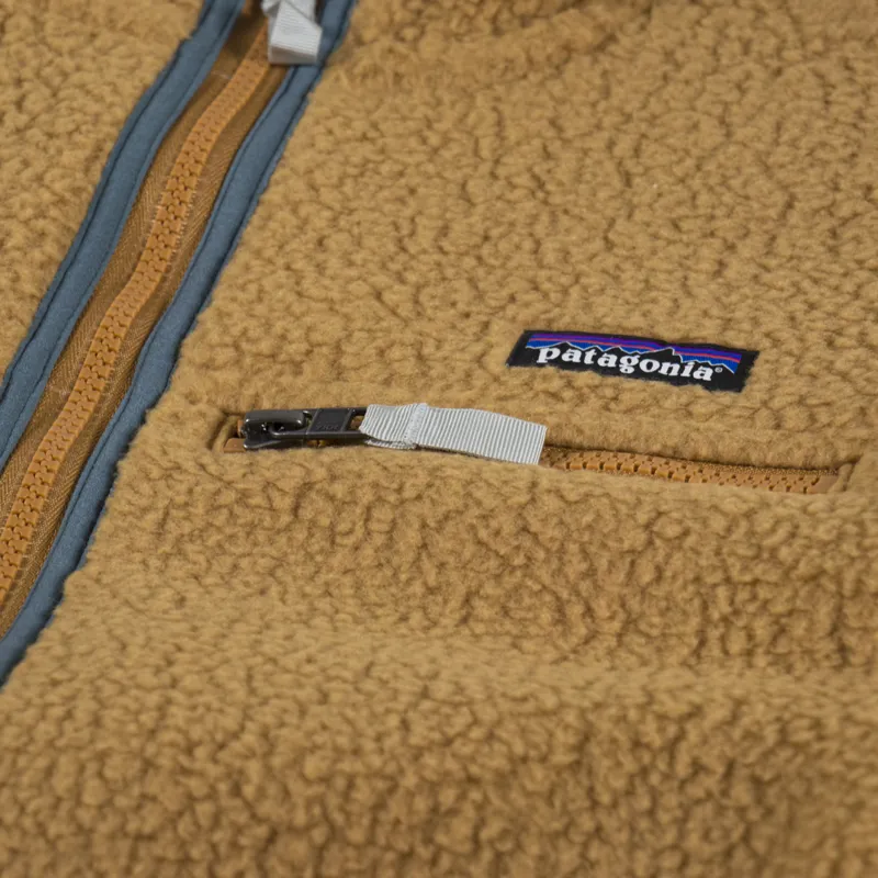 Patagonia Womens Retro Pile Fleece Jacket Nest Brown Nouveau Green-10