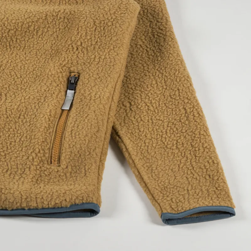 Patagonia Womens Retro Pile Fleece Jacket Nest Brown Nouveau Green-11