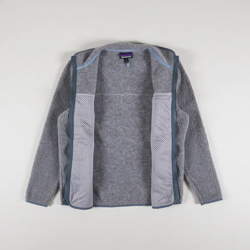 Patagonia Womens Retro Pile Fleece Jacket Salt Grey Light Plume Grey-4
