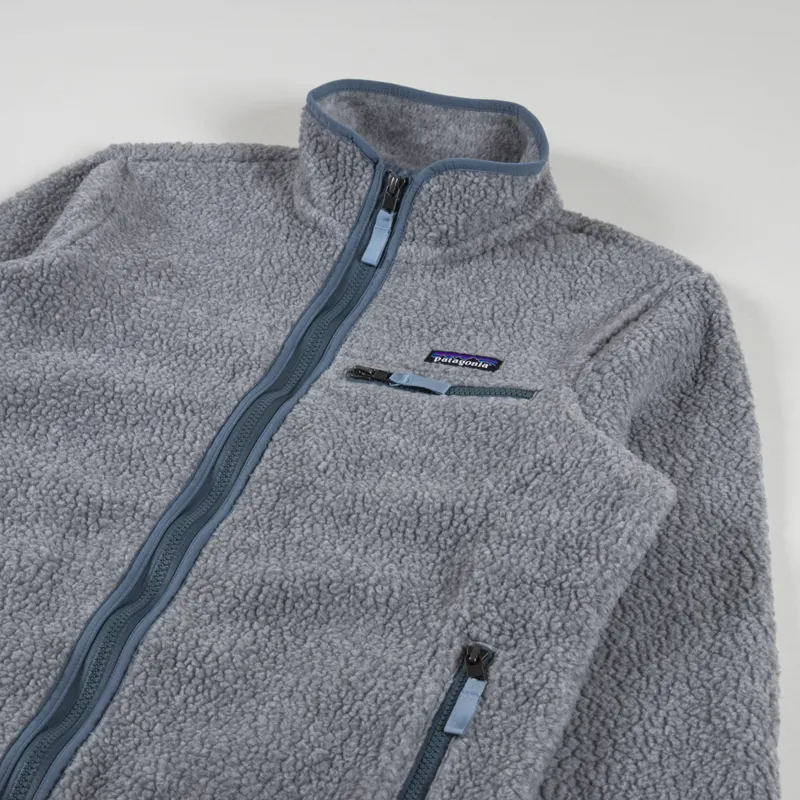Patagonia Womens Retro Pile Fleece Jacket Salt Grey Light Plume Grey-6